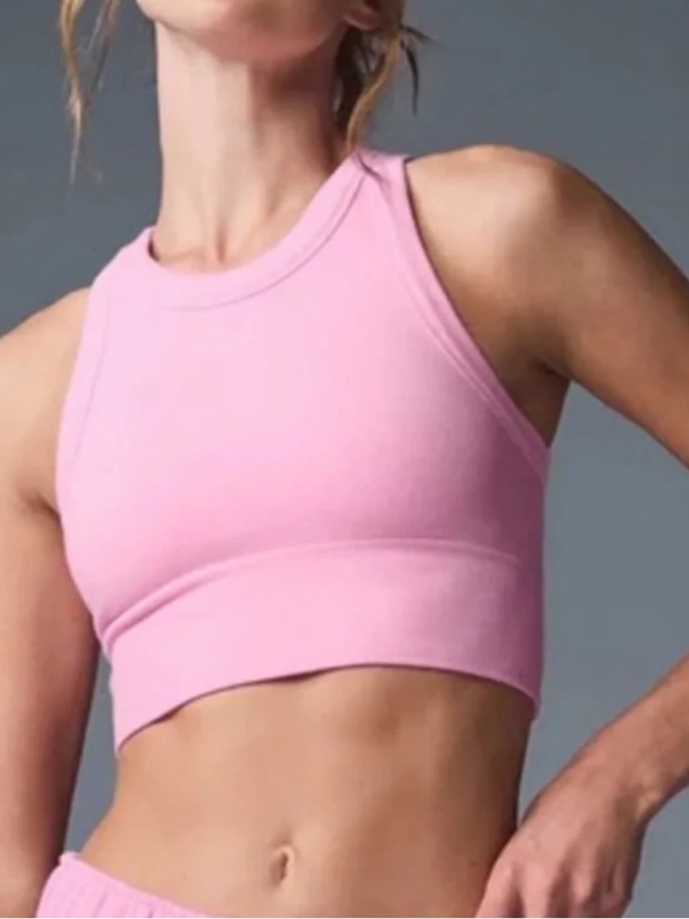 ALO Yoga Seamless Delight Bra Tank • Sweet Pink • Sz L